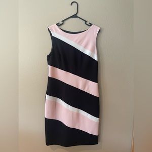Pink, Black, & White Dress